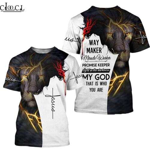 HX Newest Unisex T-Shirt Men Streetwear God Religion Christ Jesus 3D Print Harajuku Short Sleeve Casual Pullover Drop Shipping