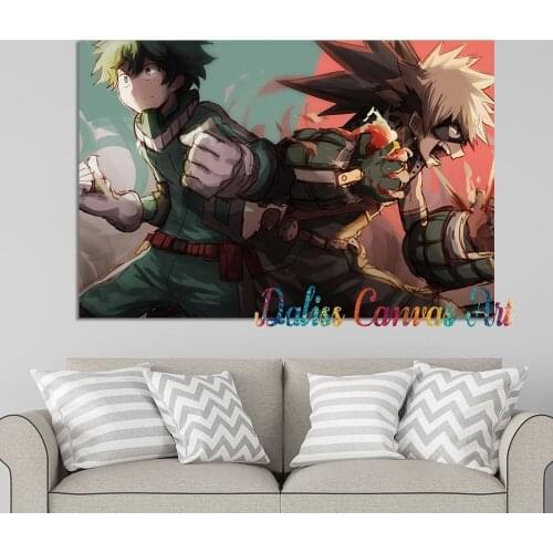Canvasdeku My Hero Academia Anime Pictures Home Manga Decoration Paintings Poster HD Prints Wall Art Modular Living Room Framed