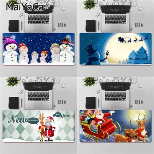 Maiya Christmas snowman deer santa Keyboards Mat Rubber Gaming mousepad Desk Mat Free Shipping Large Mouse Pad Keyboards Mat
