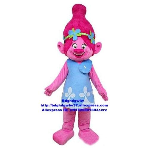 Poppy Trolls Mascot Costume Adult Cartoon Character Outfit Suit Annual Meeting Evening Party zx240