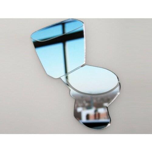 MEYA Mirror Sign , Toilet Door Sign Mirror - Engraved Mirror Sign