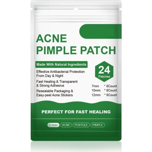 24pcs Acne Pimple Patch Stickers Acne Treatment Pimple Remover Tool Blemish Spot Facial Mask Skin Care Waterproof
