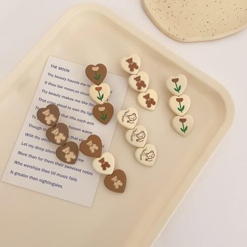 New Girls Cute Heart Shape Cartoon Bear Flower Hair Clips Sweet Hairpins Bangs Side Barrette Headband Fashion Hair Accessories