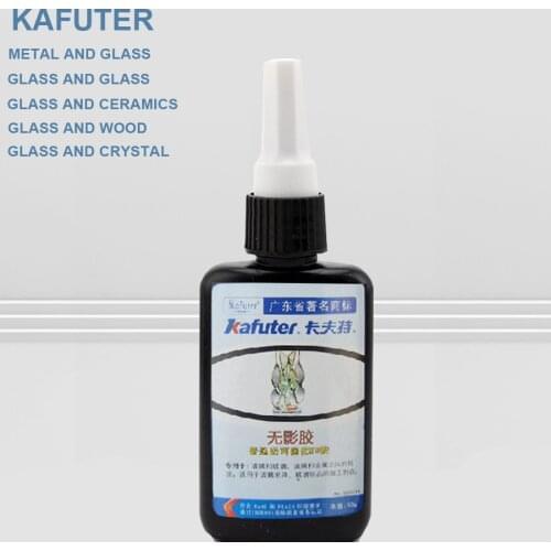 New Metal Wood Plastic Superior Strength Kafuter Strong Bonding Visible UV Light Cure Adhesive Glue