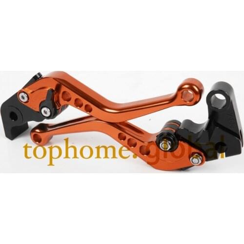 Orange Motorcycle Accessories For Moto guzzi BREVA 1100 2006-2012 2009 2010 2011 Handlebar CNC Clutch Brake Levers Short