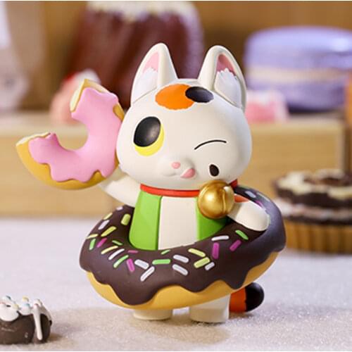 Original POPMART Xiaoxia Dessert Cat Series Blind Box Toy Figure Determined Style Cute Anime Character Gift Free Shipping