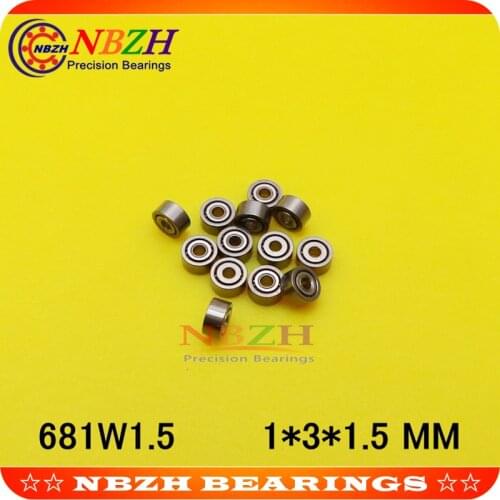 MR31 Bearing 1*3*1.5 mm Miniature 681/1.5K Ball Bearings 681W1.5 ML1003 L-310W51 681/1.5 1x3x1.5