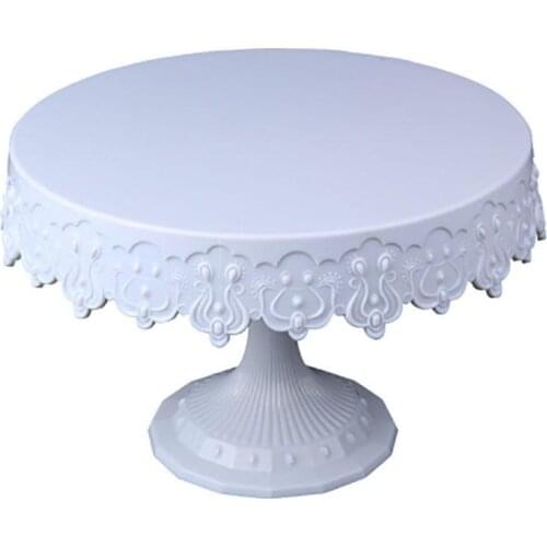 Cake Stand Round Pedestal Dessert Holder Cupcake Display Rack Bakeware White Birthday Wedding Party Decoration