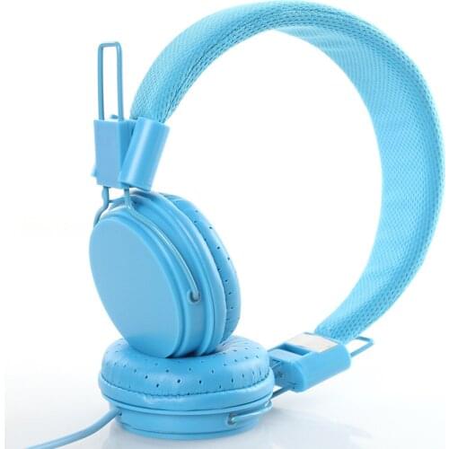 Wired Ear Headphone Foldable Strechable Headband 3.5mm Jack Stereo Music Earphone Adjustable Volume For IPad Tablet Dropshipping