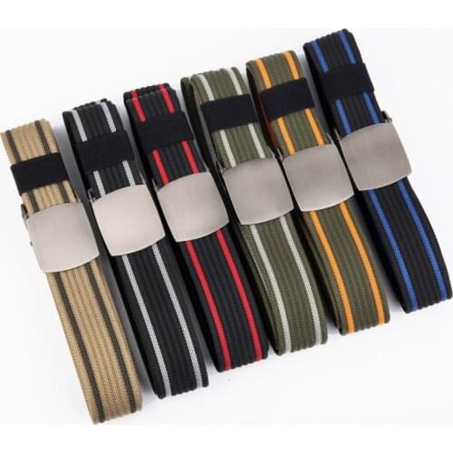 Men and Women Nylon Belt Fashion Automatic Buckle Belts Women Outdoor Tactical Belt Military Male Strap Waist Belts Alloy buckle