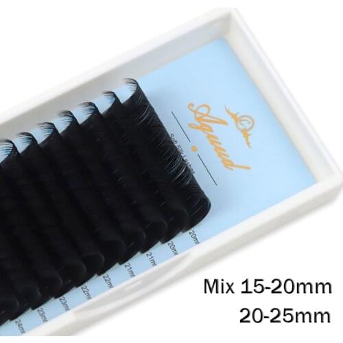 AGUUD 25mm Lashes Long Individual Eyelash Extension 15-20mm 20-25mm False Lashes Faux Mink Classic Lashes 25mm Soft Silk Lashes