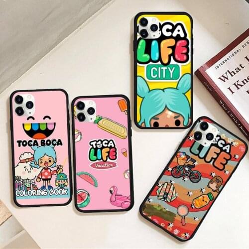 Toca Boca Toca Life World game Phone Case Rubber For iphone 12 11 Pro Max Mini XS Max 8 7 6 6S Plus X 5S SE 2020 XR cover