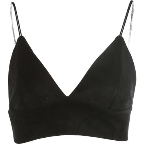 Sexy Women Fitness Short Cropped Tops Fashion Sexy Sleeveless Solid Elegant V Neck Camis Summer Casual Crop Tank Top