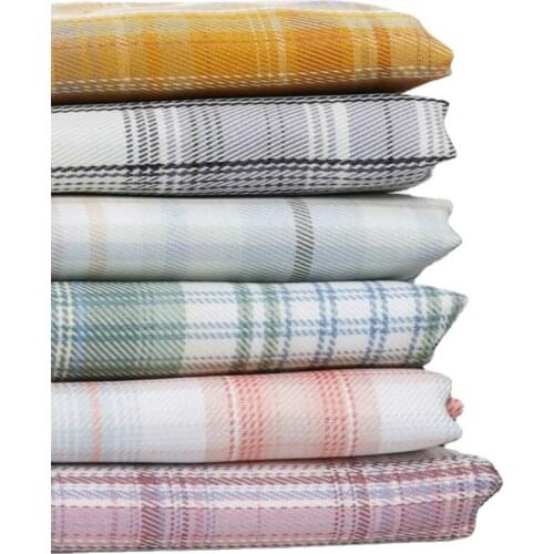 Wide 59" Polyester Anglaise Gingham Plaid Check Fabric For DIY Girls Pleated Skirt School Uniform Material By the Half Yard
