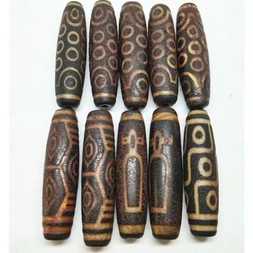 Old Dzi Beads Different Totem Fengshui Amulet Rare Color Few in Stock Natural Agate Stone Fine Art Collectable
