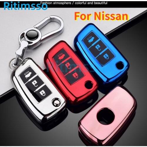 Tpu Car Remote Key Fob Shell Cover Case for Nissan X-Trail Juke Qashqai Micra Pulsar 2014 2015 2016 2017 2018