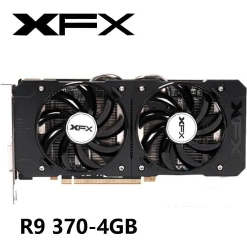 Original XFX R7 R9 370 4GB Video Card AMD Radeon R7 R9 370X 4GB Graphics Screen Cards GPU Desktop PC PCI-E Game Map Videocard