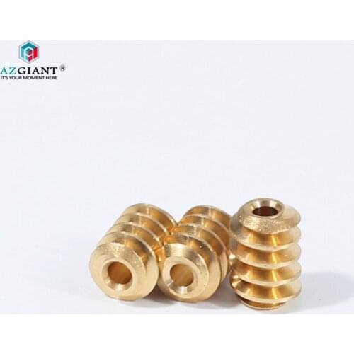 AZGIANT High Quality Metal Module 0.5 M0.5*8 Worm Gear Universal Gear Car Motor Metal Gear for FC280 Motor Copper Iron