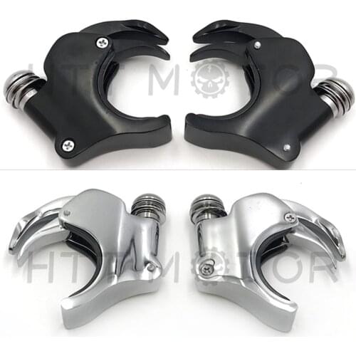 Aftermarket Free Shipping Motor Parts 49mm Windshield Clamps For Harley 2006-Up Dyna 02-10 VROD VRSCA 2016 UP XL1200X BLACK CHRO
