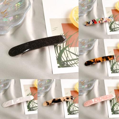 Women Acetate Metal Hair Pin Clip Leopard Hair Clip Geometric Hairpins Hairgrips Hair Accessories Korean Wholesale Barrettes