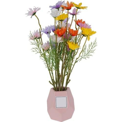 5 Heads Colorful Artificial Flowers Fake Daisy Bunch Wedding Bridal Bouquet Party Home DIY Decoration Artificial Daisy Flower