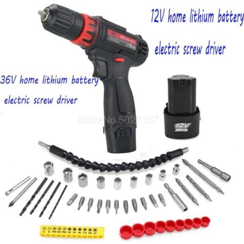 1 Sets 36V Cordless Drill Electric Screwdriver Drills Mini Wireless Power Driver With Lithium-ion Batterie Speed Tools Set