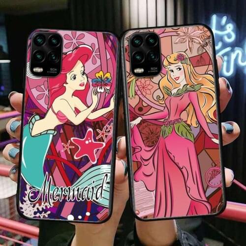 Mermaid World cartoon Phone Case For XiaoMi Redmi Note 11 10 9S 8 7 6 5 A Pro T Y1 Anime Black Cover Silicone Back Pre style cov