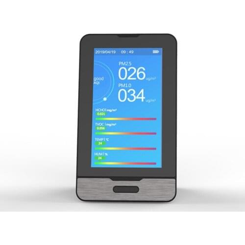 Air quality monitor Recharge pm2.5 HCHO TVOC AQI test Laser dust particle counting Temperature and humidity test