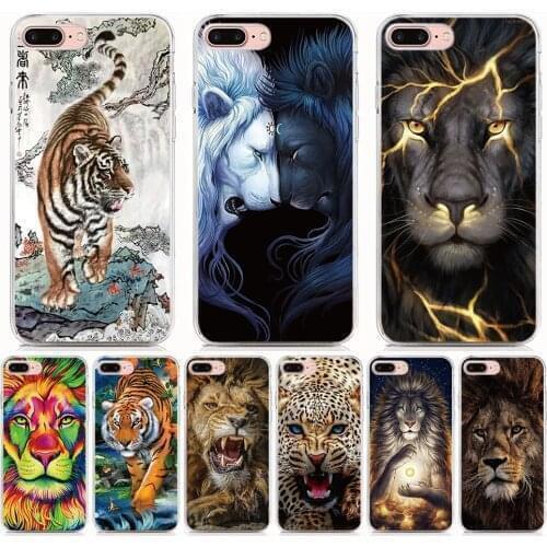For Moto G8 Plus G8 Play G7 Power G6 Plus G Stylus One Macro Silicone Case Cute Animal Lion Tiger Print Soft TPU Phone Cover