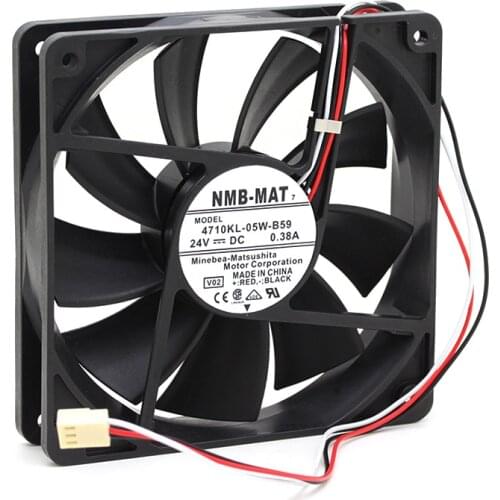 For NMB 4710kl-05w-b59 4710kl-05w-b50 12025 24V 0.38a stop alarm frequency converter cooling fan 12cm