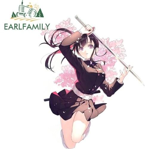 EARLFAMILY 13cm x 10.4cm for Cherry Girl Vinyl Car Stickers Window Motorcycle Helmet Decoration Waterproof Decal for VAN SUV