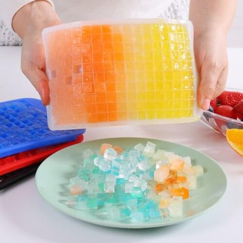 160 Grids Mini Honeycomb Ice Cube Trays Silica Gel Ice Mold with Removable Lids Handmade Ice Maker Tools Kitchen Accessories