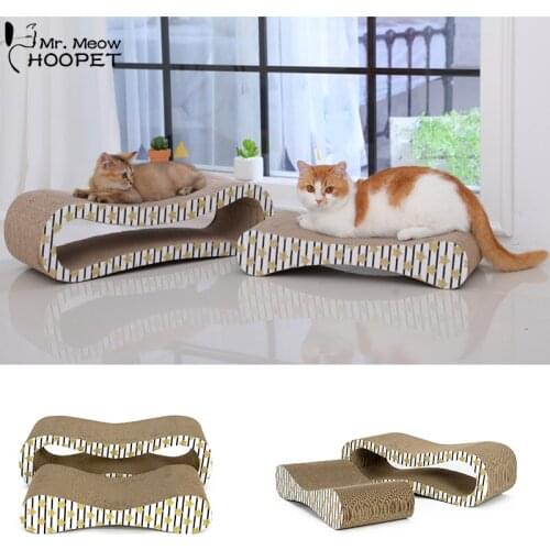 Hoopet 2-IN-1 Cats Scratch Board 8 Shape Pet Interactive Fun Toys Cat Nail Scraper Scratching Pad Corrugated Pet Training Toys