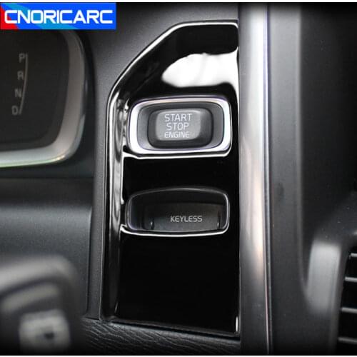 Stainless Steel Car Styling Console Keyhole Panel Frame Cover Trim For Volvo XC60 2013-2017 LHD Interior Accessories Sticker