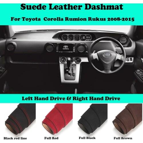 For Toyota Corolla Rumion Rukus E150 2008-2015 Suede Leather Dashmat Dashboard Cover Pad Dash Mat Carpet Car-Styling Accessories