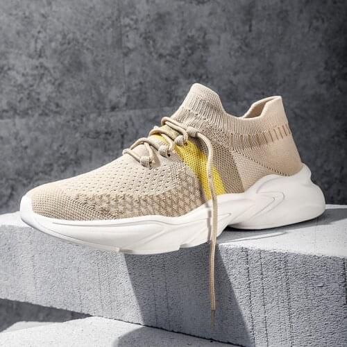 Weaving Men Running Shoes Breathable Women Sock Sneakers Soft Bottom Couple Shoes Light Comfortable Lover Trainers Trend Style