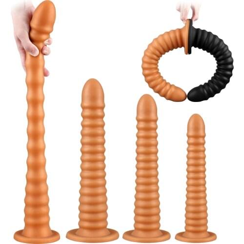 Soft Liquid Silicone Long Dildos Large Anal Plug Masturbator For Women Big Butt Plug Anus Expansion Sex Toys Vagina Stimulator