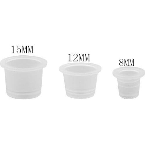 Tattoo Ink Cup Cap 1000PCS 8MM+500PCS 12MM+500PCS 15MM Mixed Type for tattoo kit machine needle tattoo supplies power supply