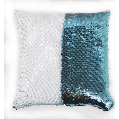 Bubble Kiss Customized Pillow Case 40x40cm Mermaid Sequin Pillowcase Decorative Cushion Covers Home DIY Design Cushion Cover