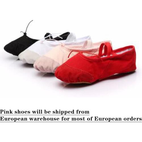 Canvas Ballet Shoes for Dancing Pointe Dance Shoes for Girls Ballet Sneaker for Kids Children Dance Ballet Slippers Shoes B01