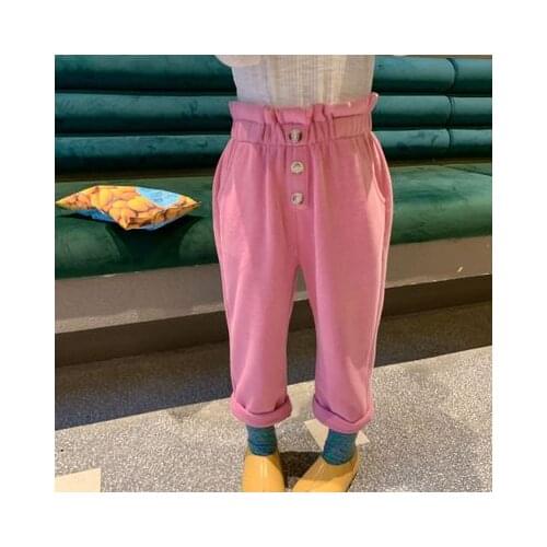 Baby Girl Casual Pants 2020 Spring Autumn New Childrens Clothing Toddler Girl Cute Bud Pants Kids Girls Trousers Baby Clothes