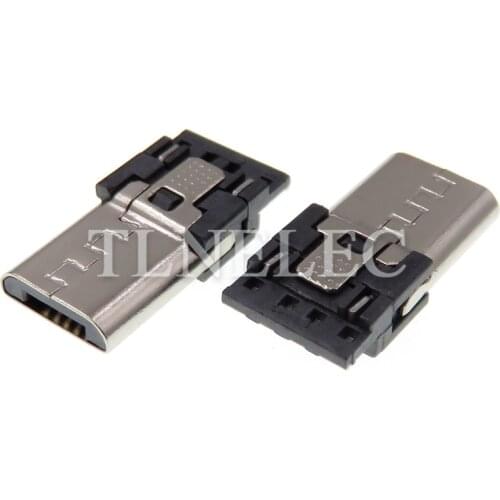 10pcs Micro USB Interface Connector Male Jack Tail Socket Bonding Wire Electric Terminals 5 Pin USB Charging Adaptor