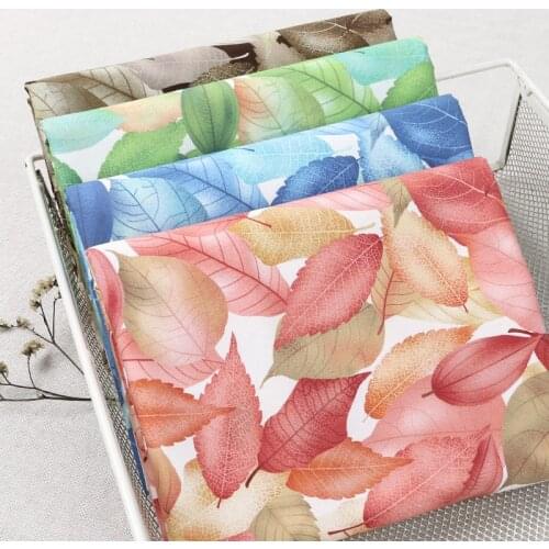 45cm*110cm/Piece, Cartoon Leaves, Pure Cotton Printing Cloth, Clothing Tablecloth, Curtain Puppet Fabric, DIY Handmade Materials