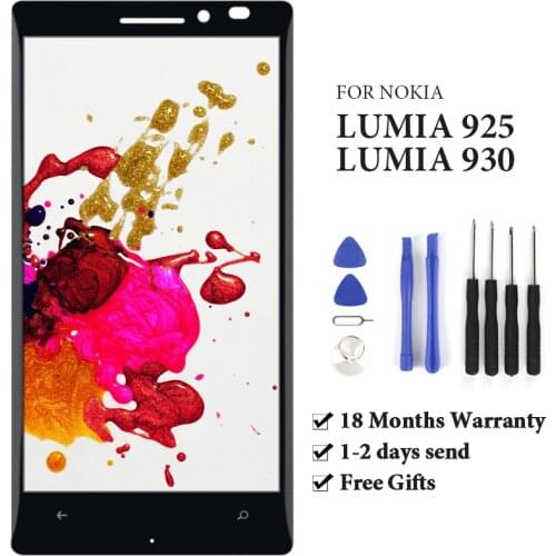 1pc For Nokia Lumia 925 N925/930 N930 LCD Screen Digitizer For OEM Quality Phone Replacement Assembly For Lumia 925 930 Display