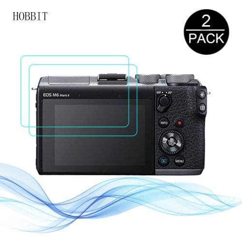 2pcs 2.5D 9H Tempered Glass Screen Protector For Canon EOS M6 Mark II Digital Camera LCD Display HD Clear Anti-Scratch Film