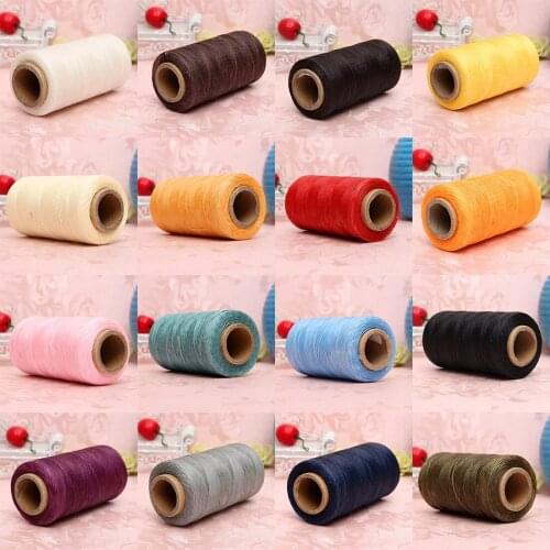 260M 150D 1MM Leather Sewing Waxed Wax Thread Hand needle Cord Craft DIY New Color:Cream-Coloured
