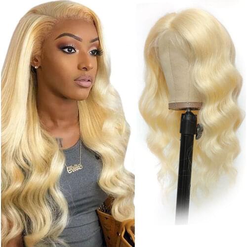 613 Blonde Color Transparent Lace Front Wigs Brazilian Body Wave 13x4 13x1 Human Hair Lace Front Wigs Remy Hair Lace Closure Wig