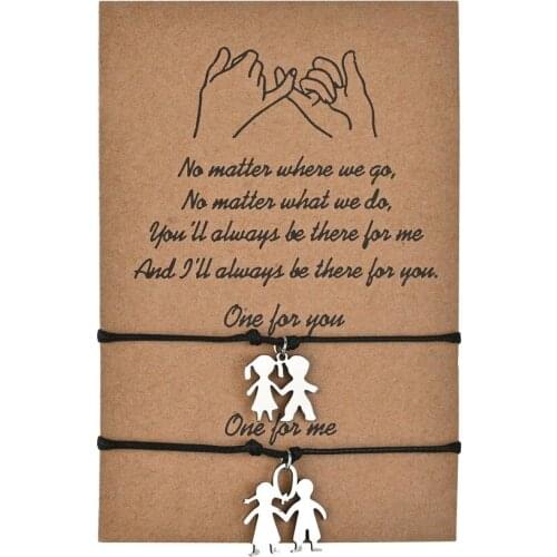 American Creative Personality Alloy Card Bracelet Villain Cute Adjustable Braided Bracelet Hand Rope Female Accessories