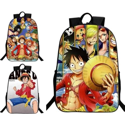 Anime ONE PIECE Cartoon Monkey D. Luffy Primary Student Backpack SchoolBag Travel Satchel Shoulder Bag Book Bags New Boys Gifts