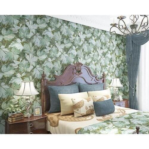 Beibehang Fashion TV background wall paper leaf leaf nonwoven papel de parede 3d wallpaper modern simple wallpaper bedroom